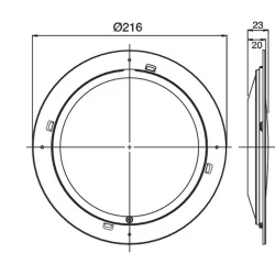 Karavan 12V LED Tavan Lambası ⌀216mm