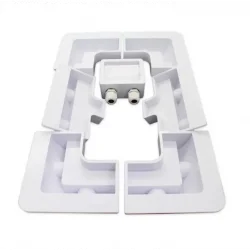 Karavan Güneş Paneli Beyaz Montaj Seti - 7 Parça Komple Braket Seti (4 Köşe + 2 Yan + Kablo Kapağı)