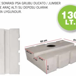 Karavan Su Deposu 130 Lt Siyah
