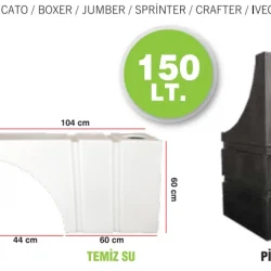 Karavan Su Deposu 150 Lt Teker Üstü Beyaz