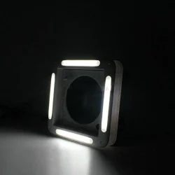 Karavan Tavan Heki 12V 42*42 cm LED Işıklı Çift Yön Fanlı Sineklikli