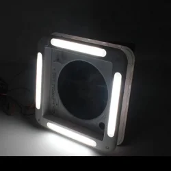 Karavan Tavan Heki 12V 42*42 cm Led Işıklı Çift Yönlü Fanlı Sineklikli