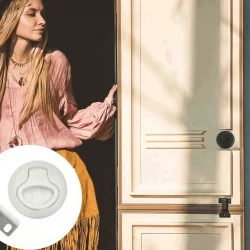 SUGA Karavan & Tekne Çevir-Aç Banyo ve Mobilya Kilidi Beyaz Ø60 mm