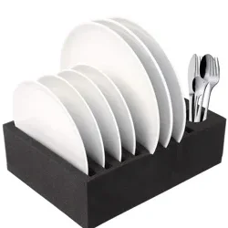 SUGA Karavan & Tekne EVA Tabak, Çatal ve Bıçak Tutucu 8+3 Bölmeli 33x25x10 cm