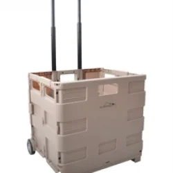 Katlanır Tekerlekli Kamp Kasası Kahverengi