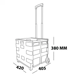 KATLANIR TEKERLEKLİ KAMP KASASI KAHVERENGİ