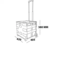 KATLANIR TEKERLEKLİ KAMP KASASI SİYAH