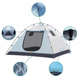 Kingcamp Blue Bei̇ge Holi̇day 4 Kişilik Çadır