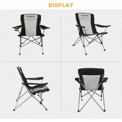 Kingcamp Comfort Arm Siyah/gri Sandalye