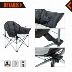 Kingcamp Comfort Sofa Sandalye (Black/grey)