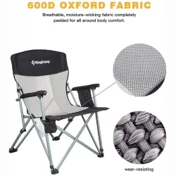 Kingcamp Hard Arm Black/gri Sandalye