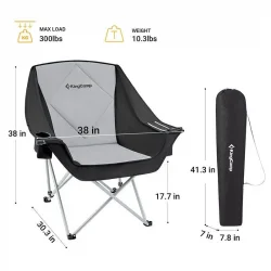 Kingcamp Paulowbia Siyah/gri Sandalye