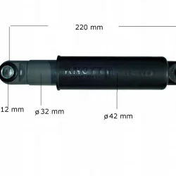 KNOTT Aks Karavan ve Römork Amortisörü (340 mm / Strok: 120 mm)