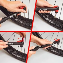 KOBB KB21 87 PSI Bisiklet Lastik Şişirme Taşınabilir Mini El Pompası + Bisiklet Montaj Aparatı