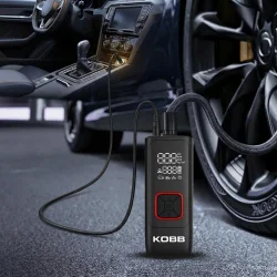 KOBB KB426 12V / Şarjlı Li-ion 150 PSI Dijital Göstergeli Akıllı Lastik Şişirme Pompası+ Powerbank + SOS + Led Lamba