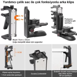 KOBB KBL10SET Mıknatıslı Hassas Ayarlanabilir Lazer Hizalama Aparatı+Mıknatıslı Lazer Hizalama Aparatı