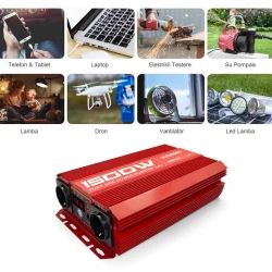 KOBB KBN1500 12V/220V 1500Watt Tam Sinüs Dönüştürücü İnvertör
