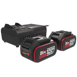 Kress KAD22 20Volt 6.0Ah Kross Pack Li-ion Çift Akü ve Akü Şarj Cihazı