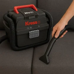 Kress KH035.9 20Volt 250W/17Kpa Flexi Esnek Hortumlu Şarjlı Islak/Kuru Süpürge & Üfleme (Akü Dahil Değildir)