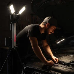 Kress KUF09.9 20Volt 2000/4500 Lümen Profesyonel Kule Tipi Teleskopik Katlanabilir LED Projektör (Akü Dahil Değildir)