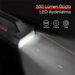 Lokithor APARTX1500 12V 1500Amp Li-Polimer Akıllı Akü Takviye + Pompa + Powerbank + Led Lamba