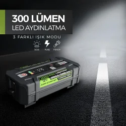 Lokithor J2250PRO 12V 2250Amp LiFePO4 Akıllı Akü Takviye + Powerbank + Led Lamba
