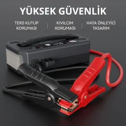 Lokithor J403HD 12V 10.000Amp Li-Polimer Akıllı Akü Takviye + Powerbank + Led Lamba
