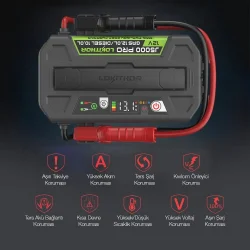 Lokithor J5000PRO 12V 5000Amp LiFePO4 Akıllı Akü Takviye + Powerbank + Led Lamba