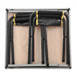 Mdf Küçük Katlanır Masa + 2 Katlanır Tabure Set