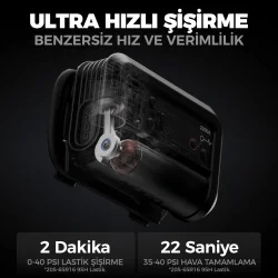 NOCO AX65 12V Lityum 2000Amp Akıllı Akü Takviye + Pompa + Powerbank + Led Lamba