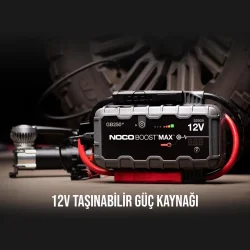 NOCO Genius GB250 12V 5250Amp Ultrasafe Lityum Akü Takviye + Powerbank + Led Lamba
