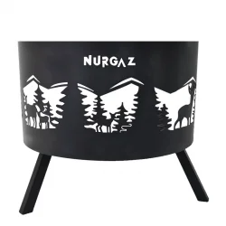 NURGAZ ORMAN ŞÖMİNESİ GEYİK DESEN