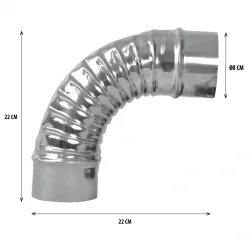 Nurgaz Paslanmaz Soba Dirseği 90 Derece