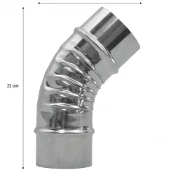 Nurgaz Paslanmaz Soba Dirseği 45 Derece