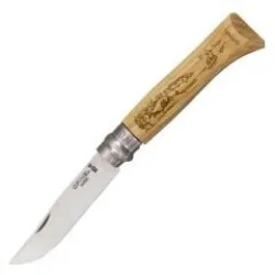 Opinel Inox Gurgen İşlemelii 8 No Çakı (001363)