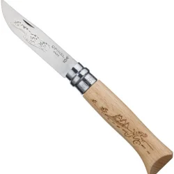 Opinel Inox Kayin Saplı 8 No İşlemeli Çakı (001790)