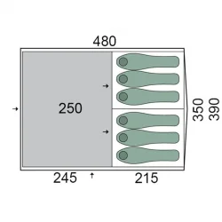 Pinguin Interval 6 Yeşil Çadır