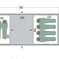 Pinguin Omega6 Yesil 6 Kisilik Cadir