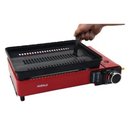 Portatif Gazlı Barbekü Ve Pişirme Seti Kırmızı