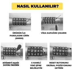 SUGA Römork & Karavan Şifreli Teker Kilidi 7–11 İnç Ayarlı