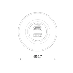 Sanel 12/24V USB - Type C Gömme Şarj Ünitesi (2,1 A)