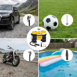 STANLEY SXIF0001 12Volt 150 PSI Dijital Basınç Göstergeli Lastik Şişirme Pompası + Led Lamba