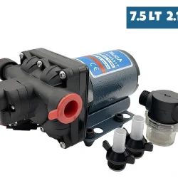 SUGA Karavan & Tekne Hidrofor Pompası 12V 7,5 L/dk 31 PSI / 2,1 Bar
