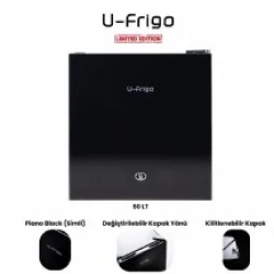 U-Frigo 50 Lt Limited Edition 12/24v Kompresörlü Buzdolabı Temperli Cam Kapak Siyah