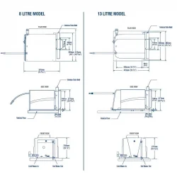 Whale 8 Litre Gazlı Ve Elektrikli Karavan Su Isıtıcı (Gaz Ve 220V)