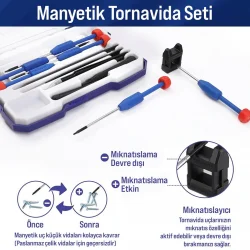 WORKPRO WP200531 12 Parça CR-V Elektronikçi Hassas Profesyonel Onarım Seti