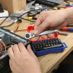 WORKPRO WP200534 32 Parça 1/4’ Profesyonel Mini Cırcır Lokma Kollu Bits Vidalama Seti