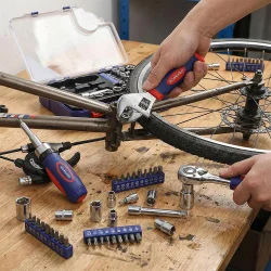 WORKPRO WP200555 1/4’ 1/2’’ 38 Parça Cr-V Lokma ve Topaç Cırcır Araç Tamir Seti