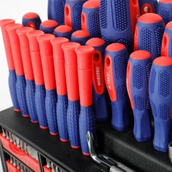 WORKPRO WP200560 100 Parça Duvar Askı Aparatlı Profesyonel CR-V Manyetik Tornavida ve Bits Uç Seti