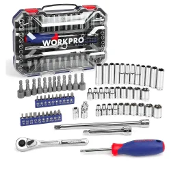 WORKPRO WP202522 1/4’ Metrik/İnç 70 Parça Cr-V Profesyonel Lokma Takımı